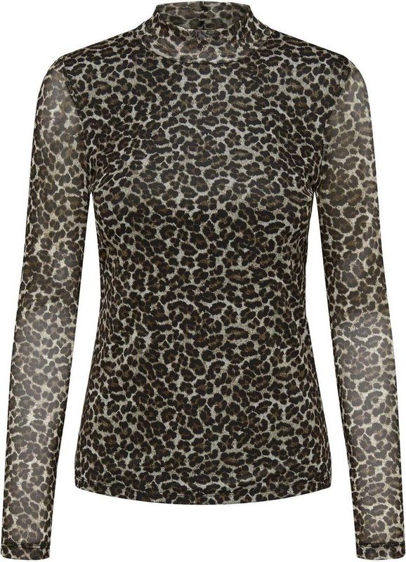 Only Onlerica Life Mesh Top Jrs Noos Dames Panterprint Top