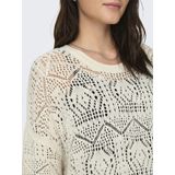 Only - ONLBEACHIE LIFE SS LOOSE O-NECK Kleding - Cloud Dancer - Breisel