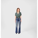 ONLY - ONLPAULA LIFE TIE SHIRT - Blouse - Balsam Green - 100% Viscose