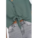 ONLY - ONLPAULA LIFE TIE SHIRT - Blouse - Balsam Green - 100% Viscose