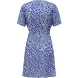 Jerseyjurk - V-Hals - Korte Mouwen - Knoopsluiting - Mini-Lengte - Riem in Taille - Regular Fit