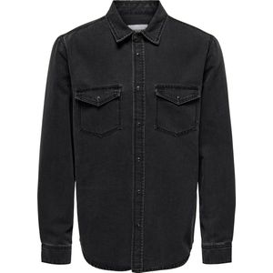 Only & Sons - ONSBANE DENIM - Overhemd - Grijs - Regular Fit