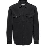 Only & Sons - ONSBANE DENIM - Overhemd - Grijs - Regular Fit