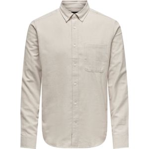 Only Sons Gudmund Overhemd - Herenblouse lange mouw - Silver Lining