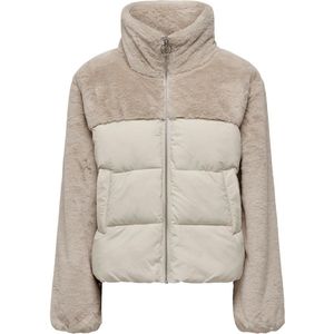 Only - Onlwanja - Winterjas - Beige - Imitatiebont
