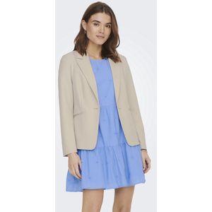 Blazer - Effen - Gedeeltelijk Gevoerd - Lange Mouw - Normale Pasvorm