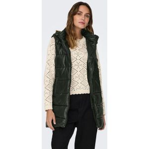 Bodywarmer - Zwart - Gewatteerde Stof - Met Capuchon