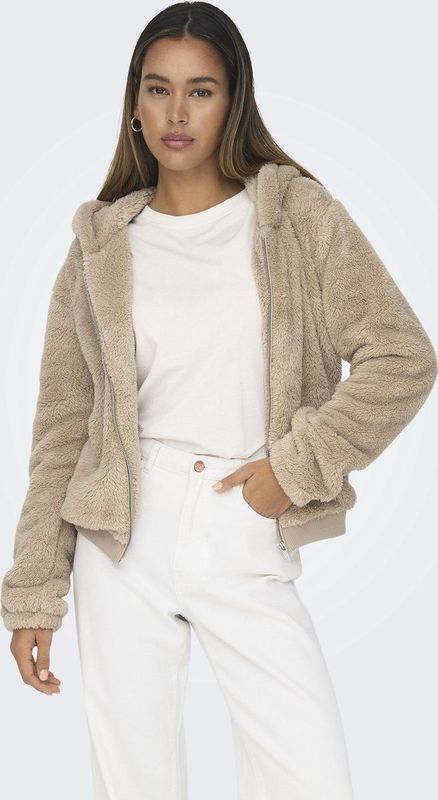 Effen zacht vest met V-hals, korte knoopsluiting en borduursel