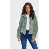 Only - NEW ANNA - Damesjack - Effen - Regular Fit - Teddybont - Capuchon