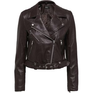 Only - Blazer - Bruin - Katoen - Lange Mouwen - Rits