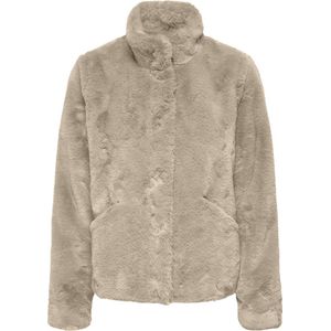 Onlnewvida - Jas - Synthetisch Bont - Hoge Hals - Knoopsluiting - Kort