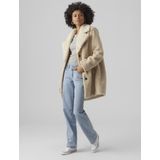 Vero Moda - VMMARGARET LONG COAT - Dames Jas - Oatmeal
