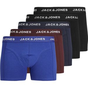 Jack & Jones Boxershorts Trunks 5-pack - Zwart, Blauw, Bordeaux