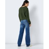Noisy May - Nmmaysa L/S O-Neck Knit Pullover - Combu Green - Dames