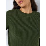 Noisy May - Nmmaysa L/S O-Neck Knit Pullover - Combu Green - Dames