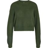 Noisy May - Nmmaysa L/S O-Neck Knit Pullover - Combu Green - Dames