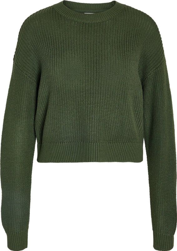 Noisy May - Nmmaysa L/S O-Neck Knit Pullover - Combu Green - Dames