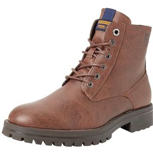 JACK & JONES Jfwbernie Boot PU veterlaarzen voor heren, cognac, 42 EU