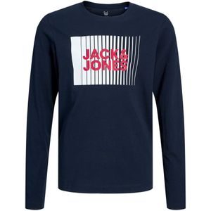 JACK & JONES JUNIOR Longsleeve JJECORP van Biologisch Katoen Donkerblauw