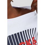 T-shirt - White - Regular Fit - Lange Mouwen - Ronde Hals