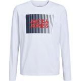 T-shirt - White - Regular Fit - Lange Mouwen - Ronde Hals