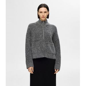 Selected Sia Trui Met Volledige Rits Grijs Vrouw