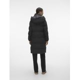 VERO MODA Vmnoe Aw23 Lange Coated Coat Boos Damesjas, zwart.