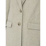 Blazer - Effen - Gedeeltelijk Gevoerd - Lange Mouw - Normale Pasvorm