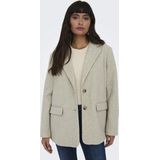 Blazer - Effen - Gedeeltelijk Gevoerd - Lange Mouw - Normale Pasvorm