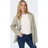 Blazer - Effen - Gedeeltelijk Gevoerd - Lange Mouw - Normale Pasvorm