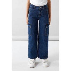 Jeans - Wijde Fit - Hoge Taille - Verstelbare Taille - Gebruikt Effect