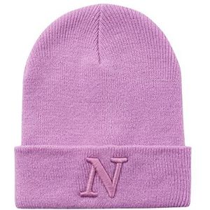 NAME IT Uniseks Nknmalik Knit Beanie Noos muts, Violet Tulle, 52/53 cm