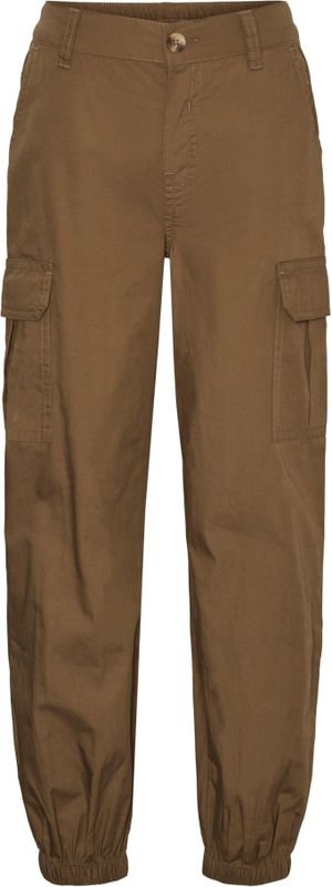 VERO MODA - Cargo Broek - Groen - Katoen - High Rise