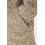 Relaxed fit lange jas van teddybont met reverskraag, model 'NEWAURELIA'