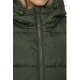 Only - ONLMONTANA LONG PUFFER JACKET - Gewatteerde Jas - Forest Night - Met Capuchon