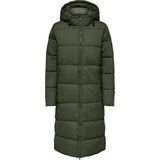 Only - ONLMONTANA LONG PUFFER JACKET - Gewatteerde Jas - Forest Night - Met Capuchon