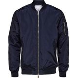 Selected - Heren Jas zomer Archive Bomber Jacket - Blauw