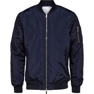 Selected - Heren Jas zomer Archive Bomber Jacket - Blauw