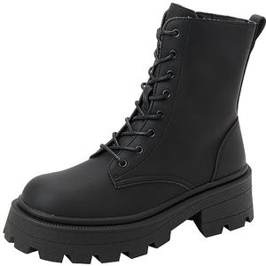 ONLY ONLBANYU-3 PU Monochrome LACE Boot NOOS enkellaarzen, zwart, 38 EU, zwart, 38 EU