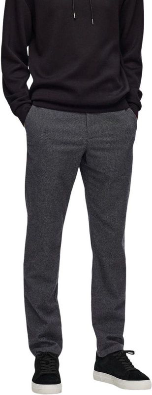 Chino Broek - Mid Rise - Slim Fit - Gevoerd - Katoen/Polyester