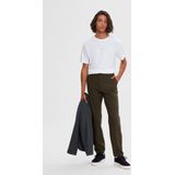 Selected Homme - SLHSLIM-NEW MILES - Chino Broek - Groen - Katoenmix