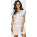 Only - Helena - Blousejurk - Effen - Kant - V-hals - Korte Mouwen