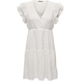 Only - Helena - Blousejurk - Effen - Kant - V-hals - Korte Mouwen