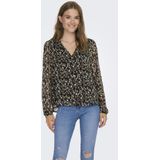 Only Luna L/s V-Neck Top Black ZWART S