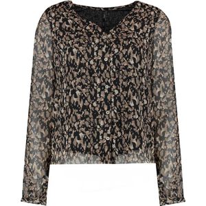 Only Blouse Onlluna V-neck Top Noos Ptm 15286738 Black/cora Graphic Dames Maat - S