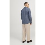 Jack & Jones Jprblablackpool Overhemd - Blauw - Katoen/Elastaan - Slim Fit