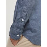 Jack & Jones Jprblablackpool Overhemd - Blauw - Katoen/Elastaan - Slim Fit
