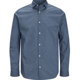 Jack & Jones Jprblablackpool Overhemd - Blauw - Katoen/Elastaan - Slim Fit