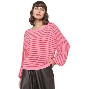 Bestseller A/S Dames VMDAHLIA LS Balloon GA Boo Trui, Sachet Pink/Stripes: Tangerine, XL, Sachet Pink/Stripes:tangerine, XL