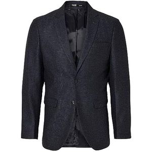 SELETED HOMME Veste Slhslim-ISAC Navy Herringbone BLZ B Noos pour homme, bleu, 94